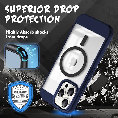 V-TAN Back Cover for iPhone 15 Pro Max Compatible Case, Strip, Transparent Clear, TPU, Protective Shockproof Cover (Black)